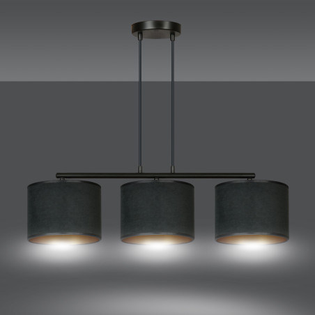Lampa wisząca HILDE 3 BL BLACK 1054/3 EMIBIG