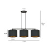 Lampa wisząca HILDE 3 BL BLACK 1054/3 EMIBIG