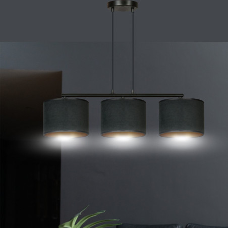 Lampa wisząca HILDE 3 BL BLACK 1054/3 EMIBIG