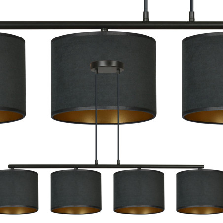 Lampa wisząca HILDE 4 BL BLACK 1054/4 EMIBIG