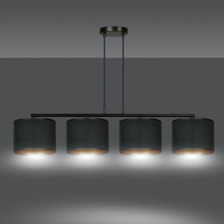 Lampa wisząca HILDE 4 BL BLACK 1054/4 EMIBIG