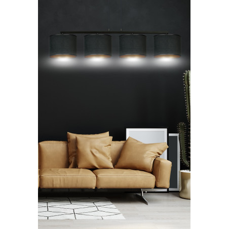 Lampa wisząca HILDE 4 BL BLACK 1054/4 EMIBIG
