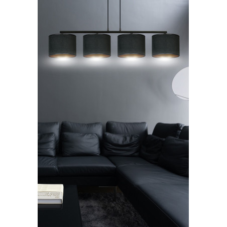 Lampa wisząca HILDE 4 BL BLACK 1054/4 EMIBIG