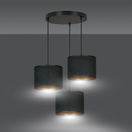 Lampa wisząca HILDE 3 BL PREMIUM BLACK 1054/3PREM EMIBIG