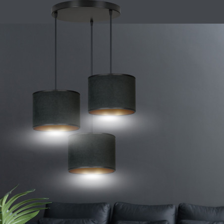 Lampa wisząca HILDE 3 BL PREMIUM BLACK 1054/3PREM EMIBIG