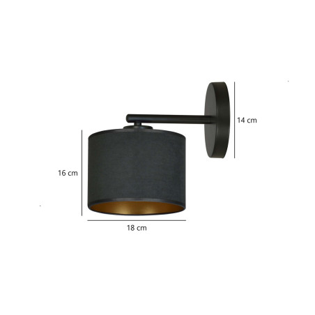 Kinkiet HILDE K1 BL BLACK 1054/K1 EMIBIG