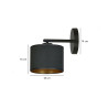 Kinkiet HILDE K1 BL BLACK 1054/K1 EMIBIG