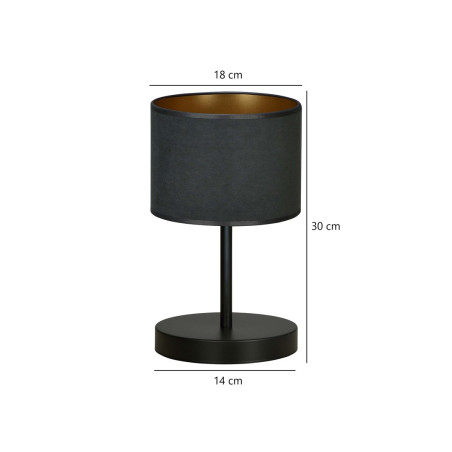 Lampka biurkowa  HILDE LN1 BL BLACK 1054/LN1 EMIBIG