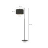 Lampa podłogowa HILDE LP1 BL BLACK 1054/LP1 EMIBIG
