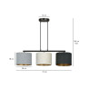 Lampa wisząca HILDE 3 BL MIX 1055/3 EMIBIG