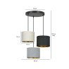 Lampa wisząca HILDE 3 BL PREMIUM MIX 1055/3PREM EMIBIG
