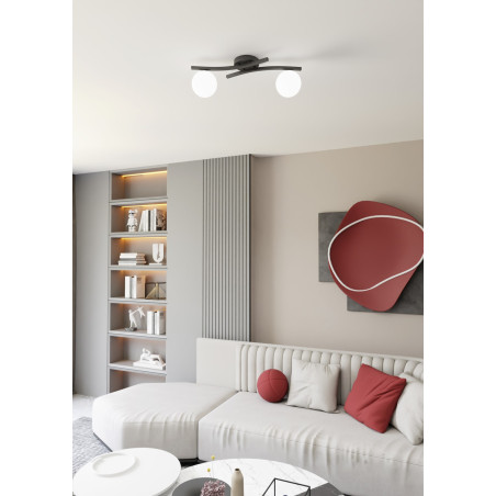 Lampa sufitowa OPUS 2 BL OPAL 1390/2 EMIBIG