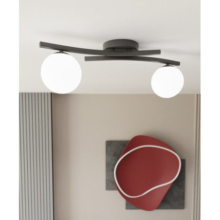 Lampa sufitowa OPUS 2 BL OPAL 1390/2 EMIBIG