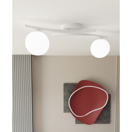 Lampa sufitowa OPUS 2 WH OPAL 1392/2 EMIBIG