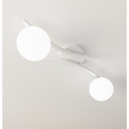 Lampa sufitowa OPUS 2 WH OPAL 1392/2 EMIBIG