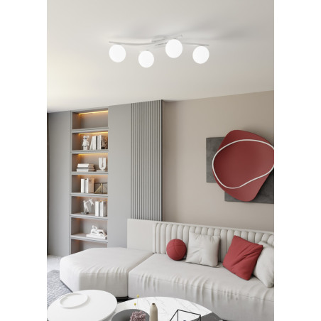 Lampa sufitowa OPUS 4 WH OPAL 1392/4 EMIBIG