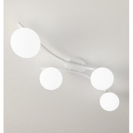 Lampa sufitowa OPUS 4 WH OPAL 1392/4 EMIBIG