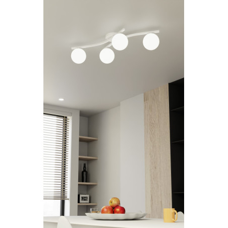 Lampa sufitowa OPUS 4 WH OPAL 1392/4 EMIBIG