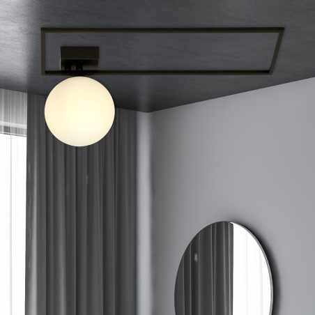 Lampa sufitowa  IMAGO 1A BLACK/OPAL 1130/1A EMIBIG