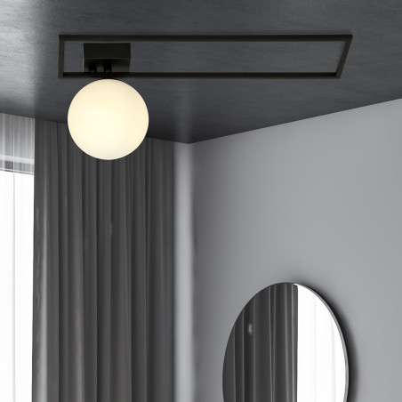 Lampa sufitowa  IMAGO 1B BLACK/OPAL 1130/1B EMIBIG
