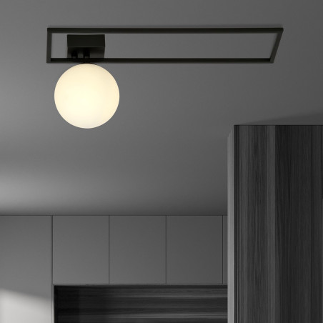 Lampa sufitowa  IMAGO 1B BLACK/OPAL 1130/1B EMIBIG