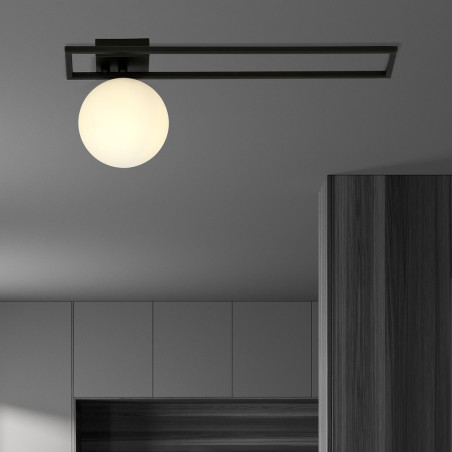 Lampa sufitowa  IMAGO 1C BLACK/OPAL 1130/1C EMIBIG
