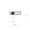 Lampa sufitowa  IMAGO 1D BLACK/OPAL 1130/1D EMIBIG