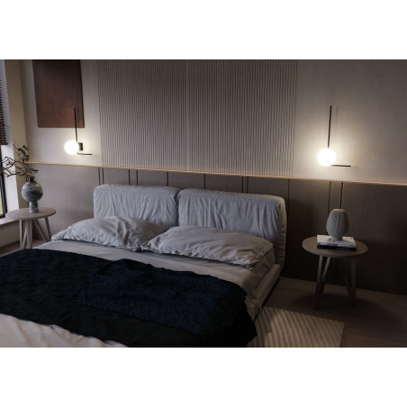 Lampa sufitowa  IMAGO 1F BLACK/OPAL 1130/1F EMIBIG