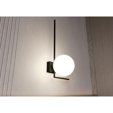 Lampa sufitowa  IMAGO 1F BLACK/OPAL 1130/1F EMIBIG