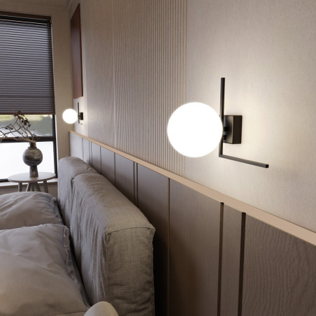 Lampa sufitowa  IMAGO 1G BLACK/OPAL 1130/1G EMIBIG