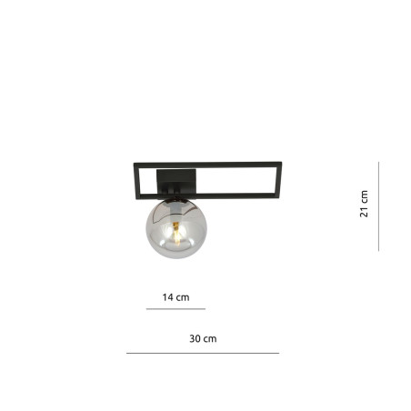 Lampa sufitowa  IMAGO 1D BLACK/GRAFIT 1131/1D EMIBIG