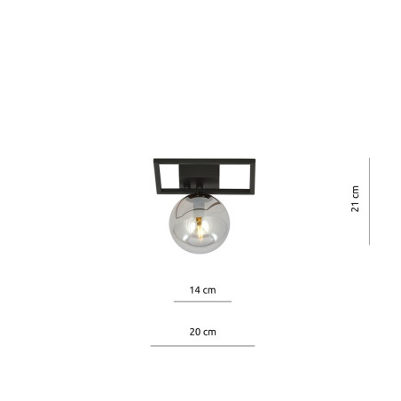 Lampa sufitowa  IMAGO 1E BLACK/GRAFIT 1131/1E EMIBIG
