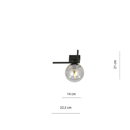 Lampa sufitowa  IMAGO 1G BLACK/GRAFIT 1131/1G EMIBIG