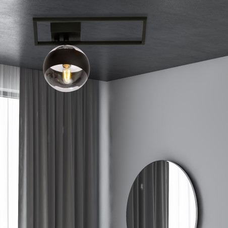 Lampa sufitowa  IMAGO 1D BLACK/STRIPE 1132/1D EMIBIG