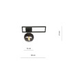 Lampa sufitowa  IMAGO 1D BLACK/STRIPE 1132/1D EMIBIG