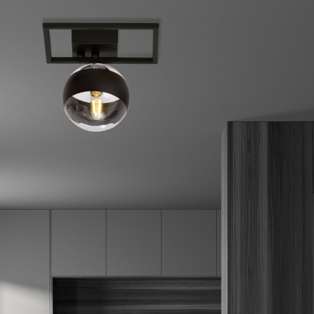Lampa sufitowa  IMAGO 1E BLACK/STRIPE 1132/1E EMIBIG