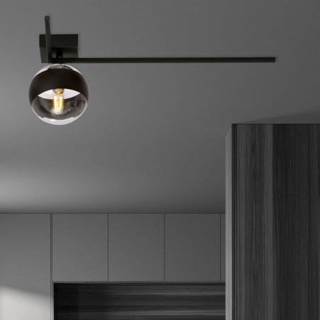 Lampa sufitowa  IMAGO 1F BLACK/STRIPE 1132/1F EMIBIG