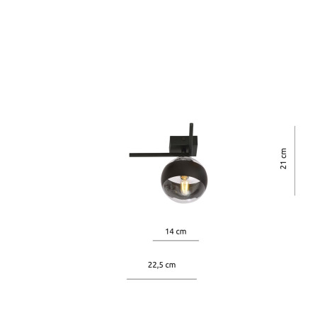 Lampa sufitowa  IMAGO 1G BLACK/STRIPE 1132/1G EMIBIG
