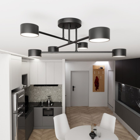 Lampa sufitowa HALO 6 BLACK 1355/6 EMIBIG