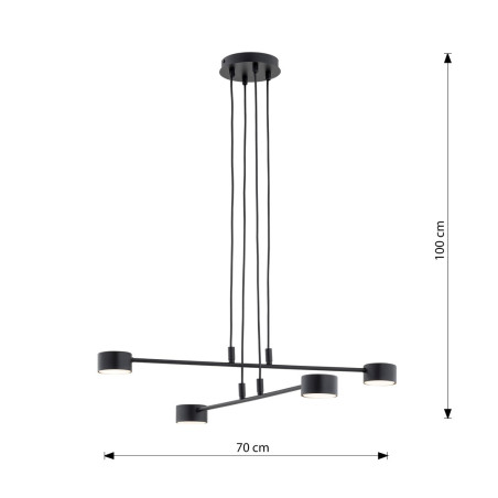 Lampa wisząca MODUS 4 BLACK 1339/4 EMIBIG