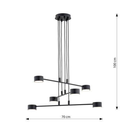 Lampa wisząca MODUS 6 BLACK 1339/6 EMIBIG