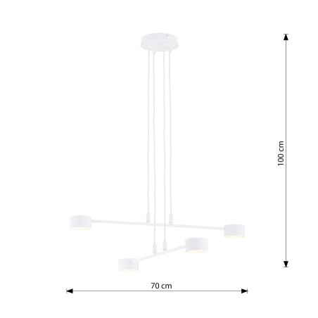 Lampa wisząca MODUS 4 WHITE 1340/4 EMIBIG