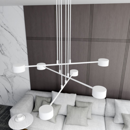 Lampa wisząca MODUS 6 WHITE 1340/6 EMIBIG