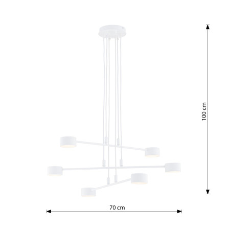 Lampa wisząca MODUS 6 WHITE 1340/6 EMIBIG