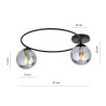 Lampa sufitowa  SOPRA 2 BL GRAFIT 1256/2 EMIBIG