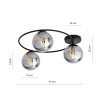 Lampa sufitowa  SOPRA 3 BL GRAFIT 1256/3 EMIBIG