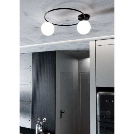 Lampa sufitowa  SOPRA 2 BL OPAL 1257/2 EMIBIG