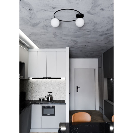 Lampa sufitowa  SOPRA 2 BL OPAL 1257/2 EMIBIG