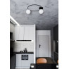 Lampa sufitowa  SOPRA 2 BL OPAL 1257/2 EMIBIG