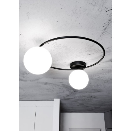 Lampa sufitowa  SOPRA 2 BL OPAL 1257/2 EMIBIG